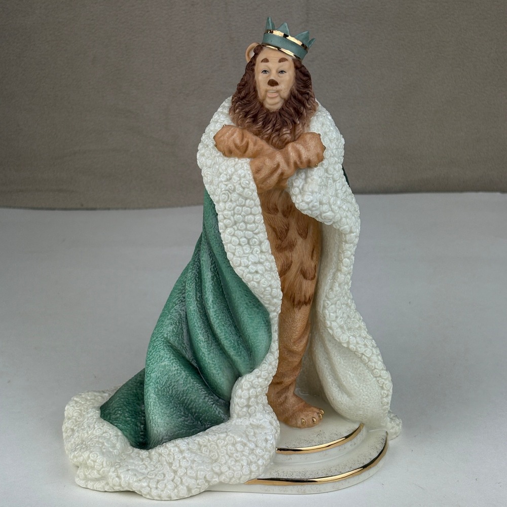 Lenox COWARDLY LION 8.5" Figure The Wizard of Oz Collection 24kt MINT No Box RET